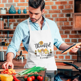 感謝の小さなひまわり格言家族 ロングエプロン