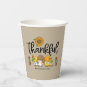 感謝の小さなひまわり格言家族 紙コップ (正面)