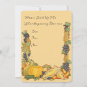 感謝の巡礼者感謝祭招待状 招待状 (裏面)