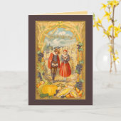 感謝の巡礼者 感謝祭のカード カード (黄色い花)