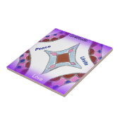 「感謝の平和ラブユナイト」マンダラアートプリント タイル (側面)