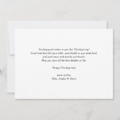 感謝の引用文オレンジ感謝撮影カード サンキューカード (裏面)