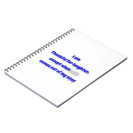 感謝の引用文 – 私は笑い、例えば… ノートブック (左側)