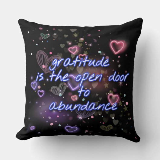 感謝の心は豊かになる クッション (正面)