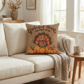 感謝の心を持つ人々の感謝祭の感謝のターキー クッション