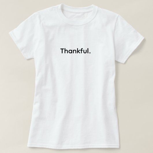 感謝の心 - シンプルな感謝のデザイン Tシャツ (デザイン正面)