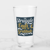感謝の念が始まると争いが終わる タンブラーグラス (正面)