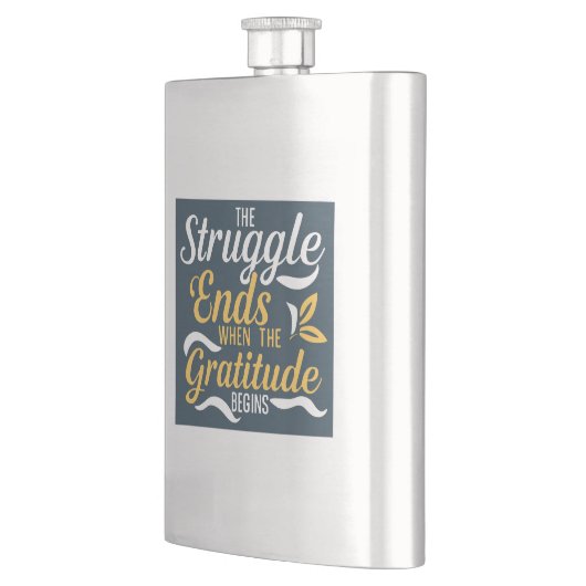 感謝の念が始まると争いが終わる フラスク (左)