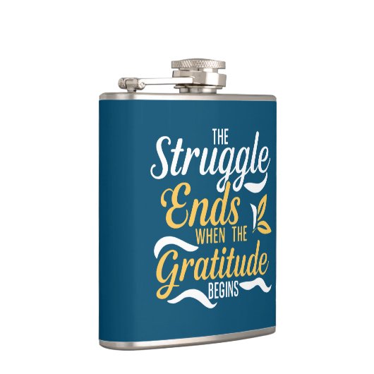 感謝の念が始まると争いが終わる フラスク (右)