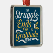 感謝の念が始まると争いが終わる メタルオーナメント (右)