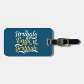 感謝の念が始まると争いが終わる ラゲッジタグ (正面横)