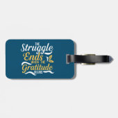 感謝の念が始まると争いが終わる ラゲッジタグ (裏面横)