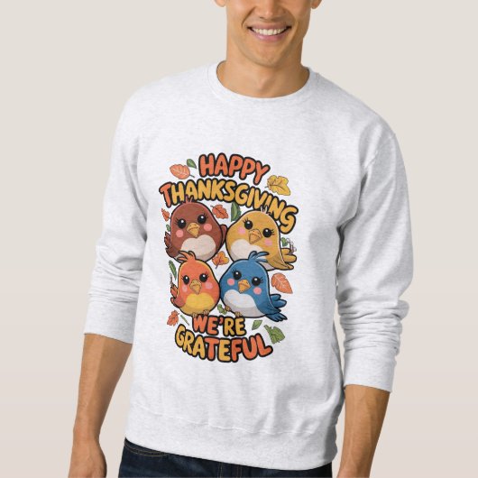 感謝の念が飛び散る スウェットシャツ (正面)