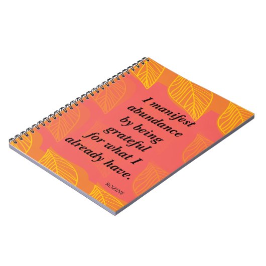 感謝の念を表して実に豊かになる ノートブック (左側)