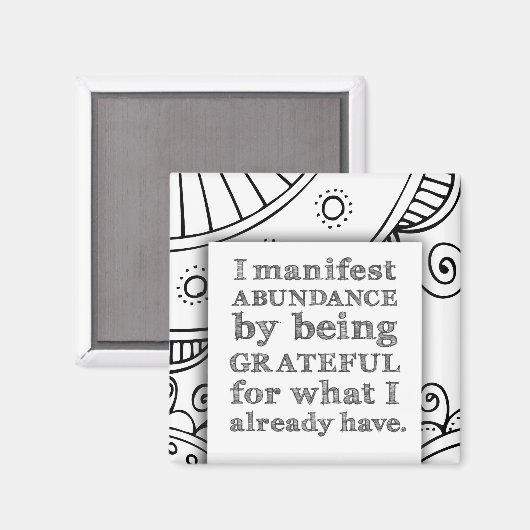 感謝の念を表して実に豊かになる マグネット (正面/裏面)