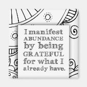 感謝の念を表して実に豊かになる マグネット (正面)