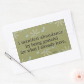 感謝の念を表して実に豊かになる 長方形シール (封筒)