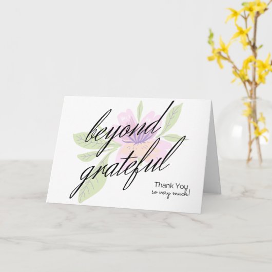 感謝の念を超えて カード (黄色い花)