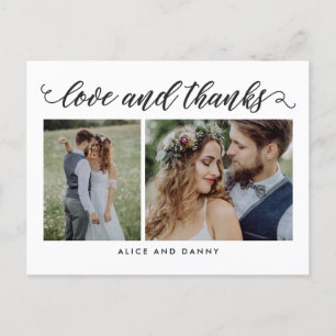 感謝の恋の編集可能な色ありがとうはがき ポストカード