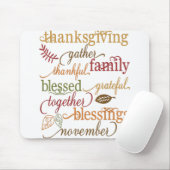 感謝の恵み感謝祭ファミリー マウスパッド (マウス)