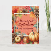 感謝の想いを綴ったこの感謝祭のカード シーズンカード (正面)