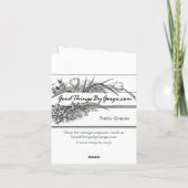 感謝の意を表すつる植物-アールデコエレガント- サンキューカード (裏面)