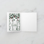 感謝の意を表すつる植物-アールデコエレガント- サンキューカード (内部)