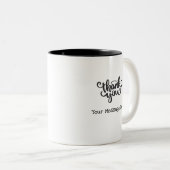 感謝の意を表すギフトハンドレター ツートーンマグカップ (正面右)