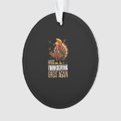 感謝の意を表す素晴らしトルコおもしろいトランプキー オーナメント (正面)