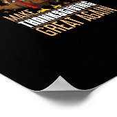 感謝の意を表す素晴らしトルコおもしろいトランプキー ポスター (角)