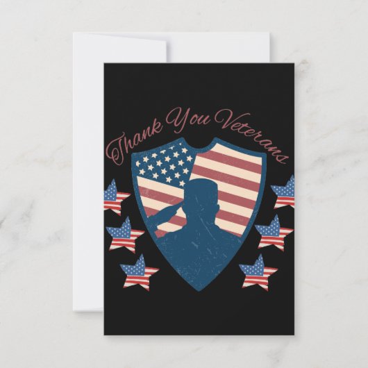 感謝の意を表す退役軍人 サンキューカード (正面)