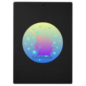 感謝の意グラデーションを表すユニコーン クリップボード (裏面)