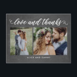 感謝の愛ありがとうハガキのシャルボード ポストカード<br><div class="desc">このシックなハガキで感謝状を送るこスタイリッシュと感謝していはそよ風。デザインショールーム(WWW.BERRYBERRYSWEET.COM)</div>