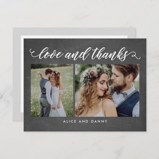 感謝の愛ありがとうハガキのシャルボード ポストカード (正面/裏面)