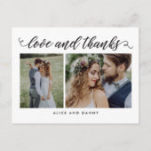 感謝の愛の編集可能な色ありがとうポストカード ポストカード (正面)