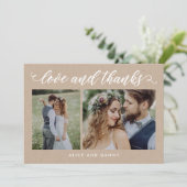 感謝の愛結婚の写真サンキューカードクラフト サンキューカード (スタンド正面)