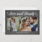 感謝の愛結婚の写真サンキューカードチョーク サンキューカード (正面)