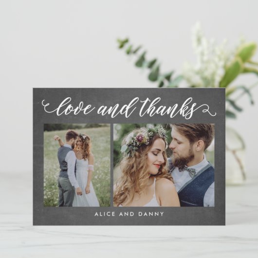 感謝の愛結婚の写真サンキューカードチョーク サンキューカード (スタンド正面)