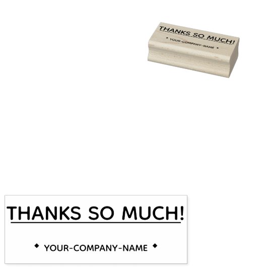 感謝の感謝してい言葉と社名切手 ラバースタンプ (押印)