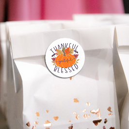 感謝の感謝のパンプキ賛美ンを与える ラウンドシール