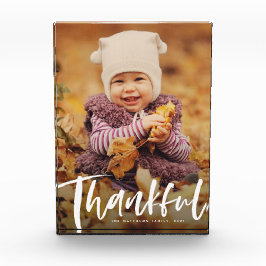 感謝の感謝のブラシスクリプトモダンの写真bl フォトブロック