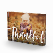 感謝の感謝のブラシスクリプトモダン フォトブロック (右)