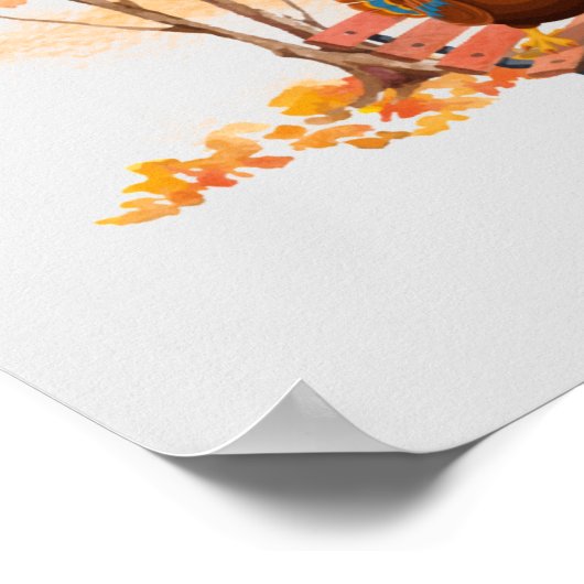 感謝の感謝の七面鳥 ポスター (角)