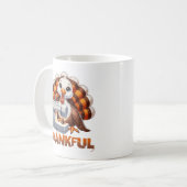 感謝の感謝の愛らしい動物のトルコ コーヒーマグカップ (正面左)