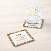 感謝の感謝の感謝祭パーティー スクエアペーパーコースター (インサイチュ)