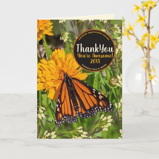 感謝の感謝の謝意表彰 カード (黄色い花)