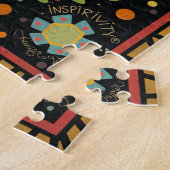 感謝の感謝の賛美感謝のおもしろいフローラ ジグソーパズル (側面)