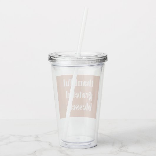 感謝の感謝の賛美感謝祭 アクリルタンブラー (裏面)