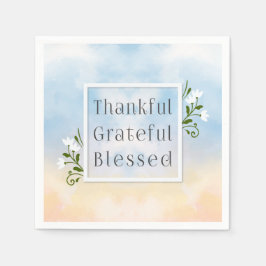 感謝の感謝の賛美感謝祭 | ナプキン スタンダードカクテルナプキン