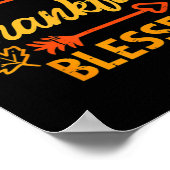 感謝の感謝の賛美秋秋の感謝祭 ポスター (角)